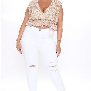 Fashion nova shirt -ruffle my ego